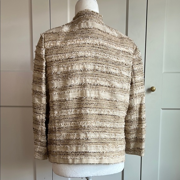 Kobi Halperin Estrella 3/4 Sleeve Tweed Striped Jacket | Medium - Picture 3 of 6